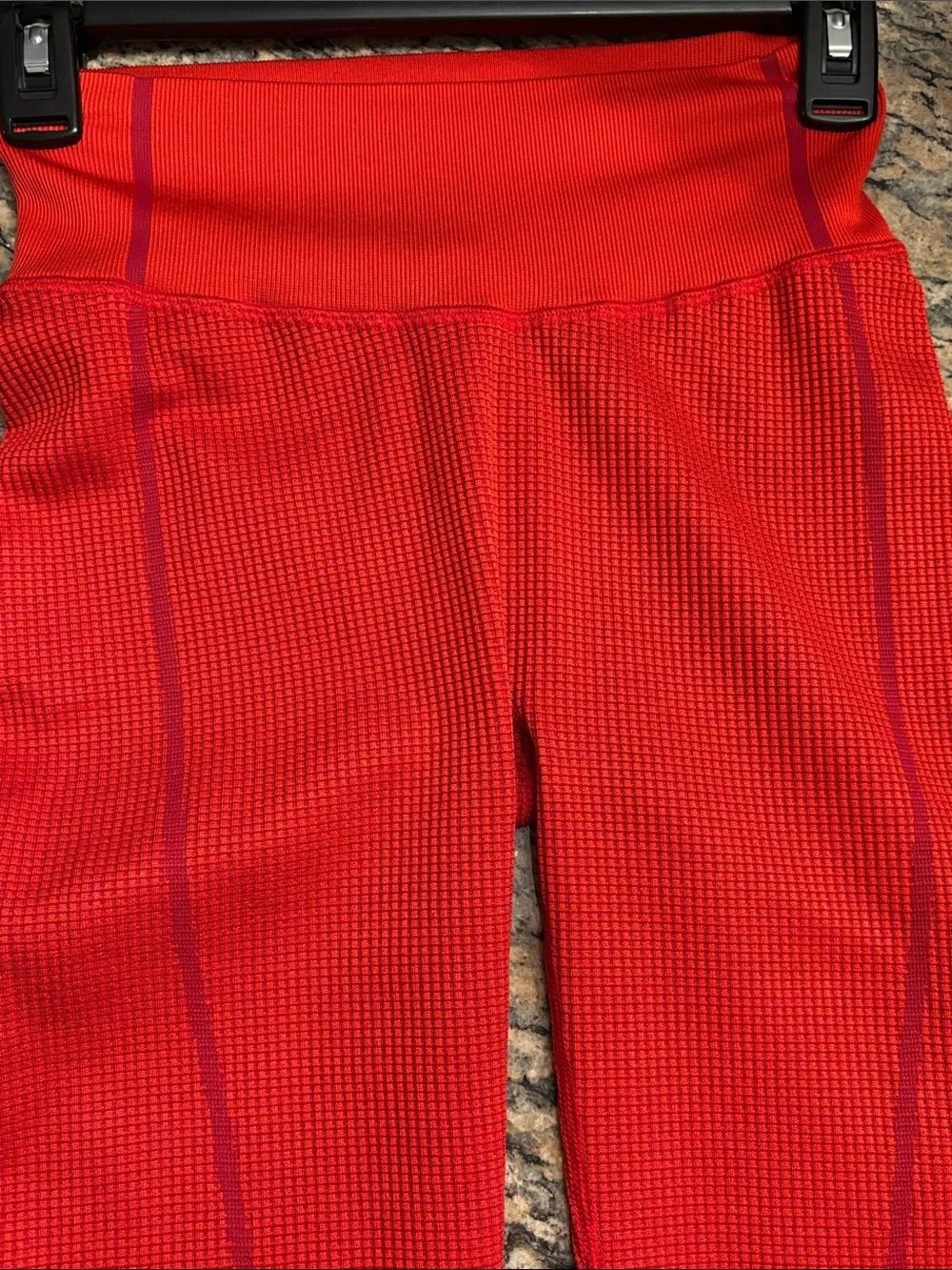 Offline by Aerie High Rise 7/8 Textured Leggings Red Orange Size Small